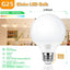 Bombillas LED G25 redondas baño 3000K E26 pack 4
