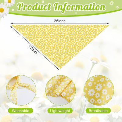 9 Pañuelos Verano Perro Diseño Floral Bufanda Ajustable Grande