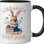 Taza cerámica para lectura librera en negro/blanco