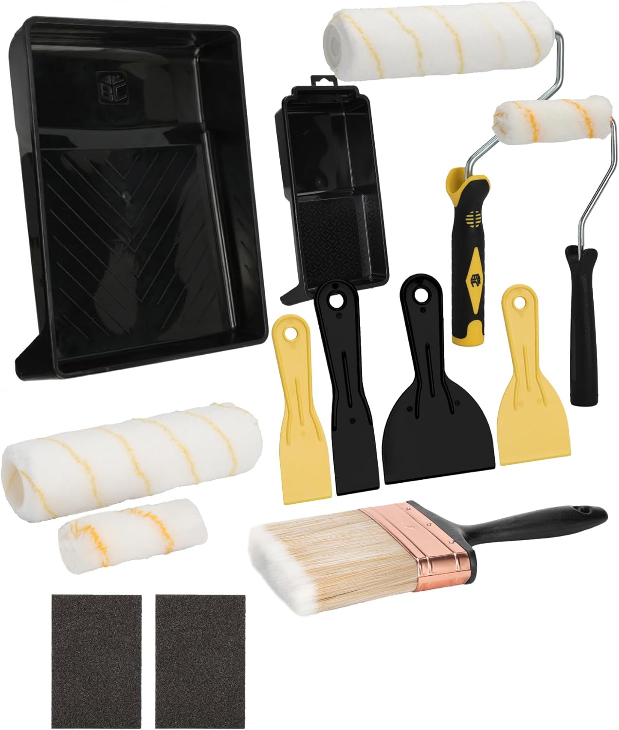 Kit 15 Pzas Rodillos Pintura 9y4pulg Con Cubiertas