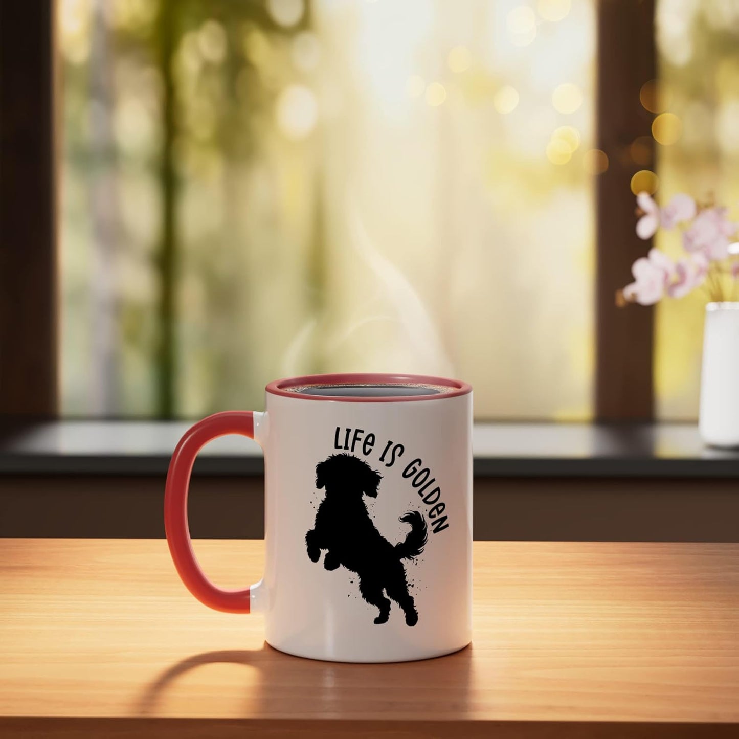 Taza Cerámica Doodle Lover Roja/Blanca