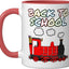 Taza cerámica para maestro de primaria 2do grado roja/blanca