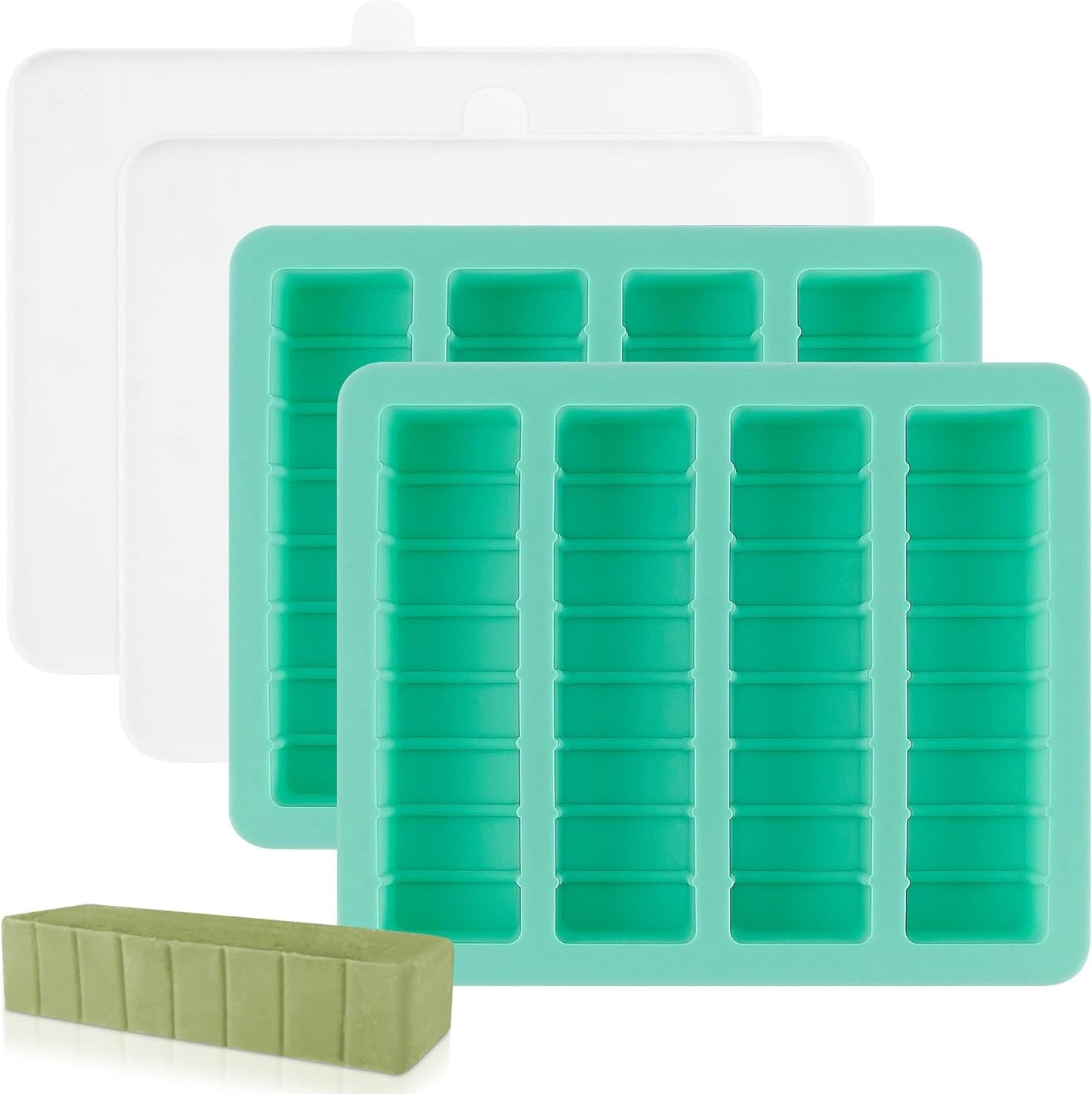 Paquete de 2 bandejas de silicona antiadherentes para molde de mantequilla