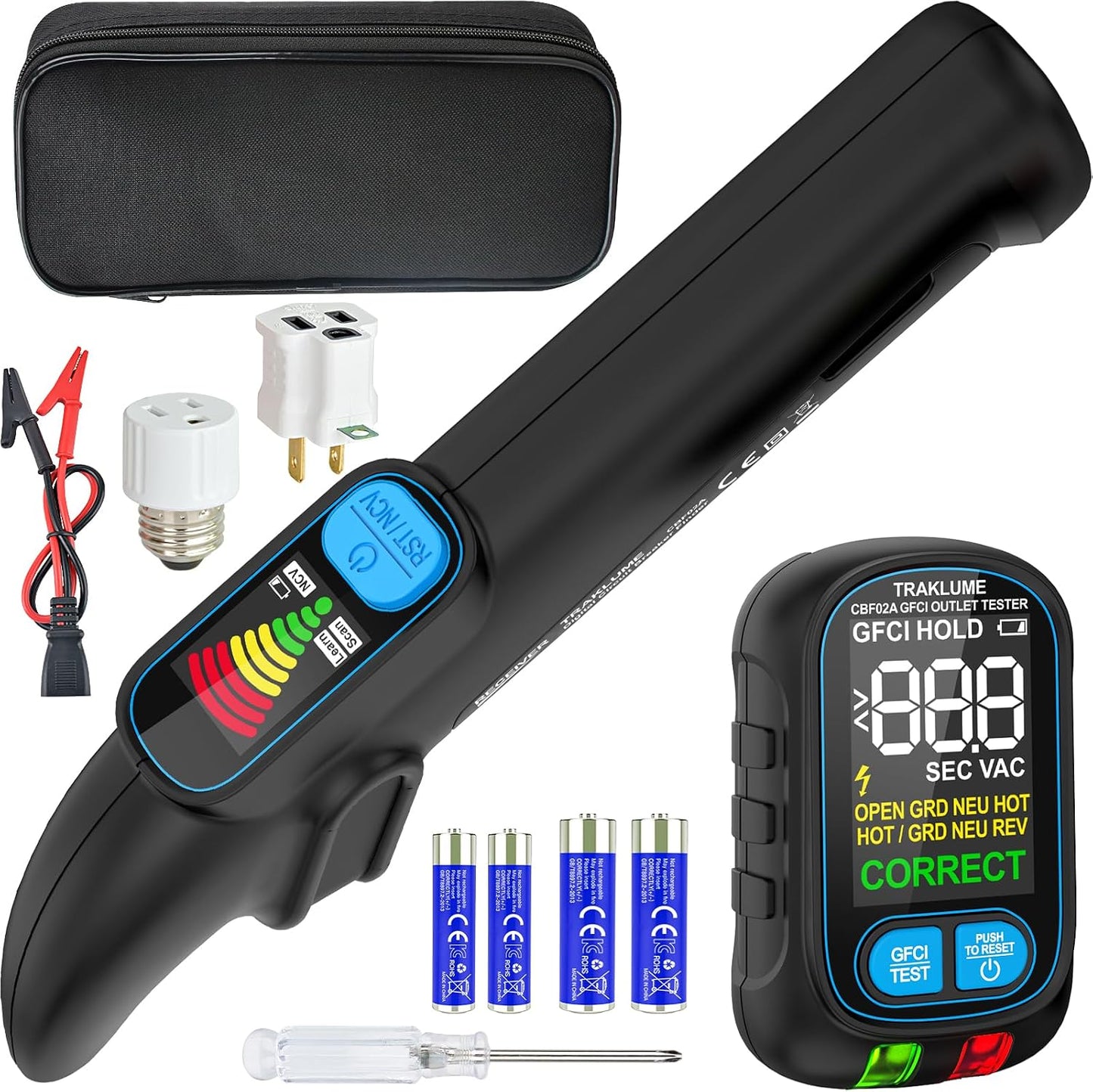 Probador disyuntores GFCI con pantalla LCD