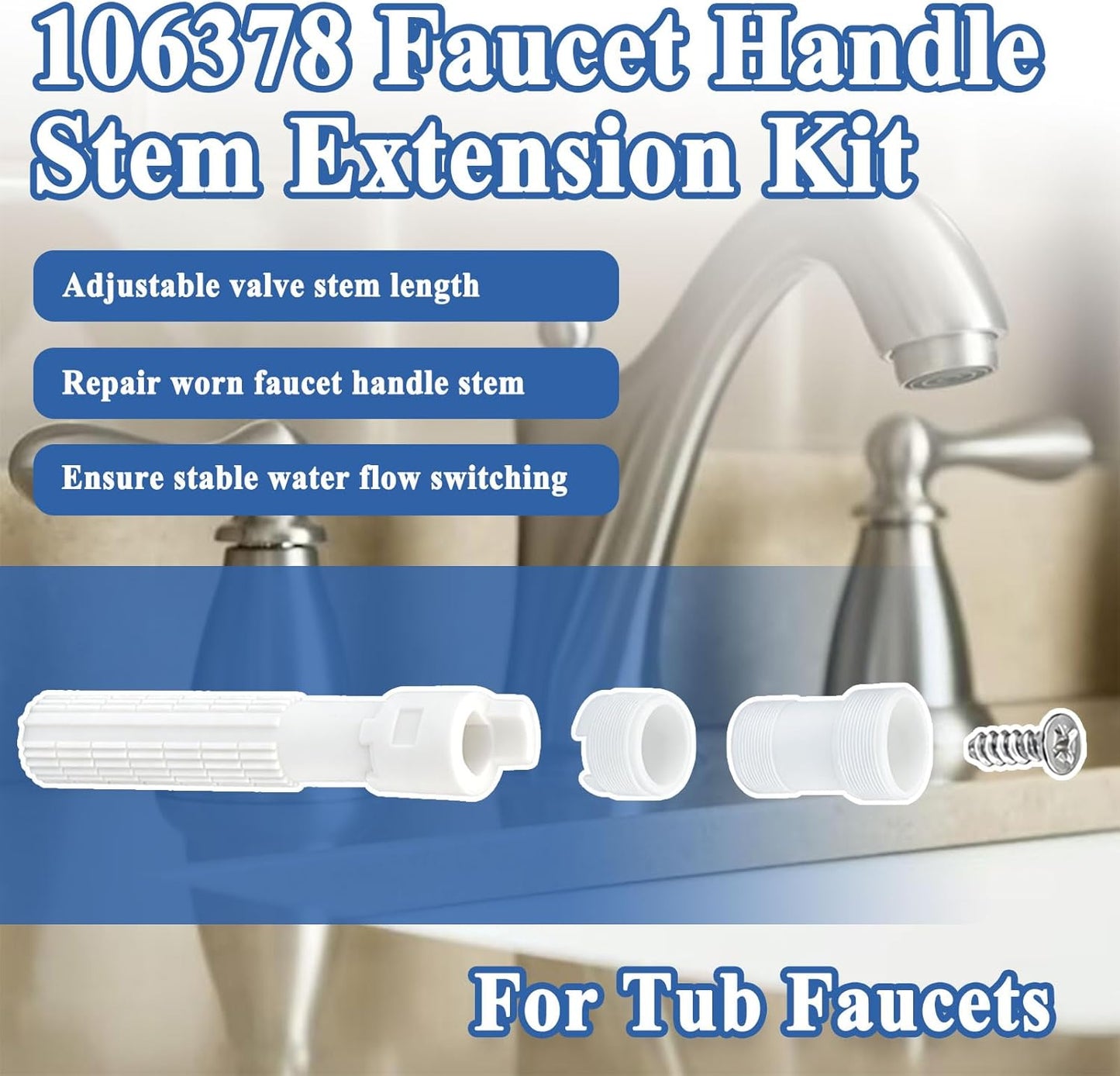 Kit extensión vástago grifo baño Moen