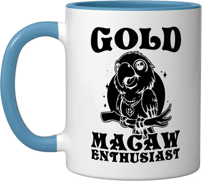 Taza Cerámica para Observar Aves Azul/Blanco