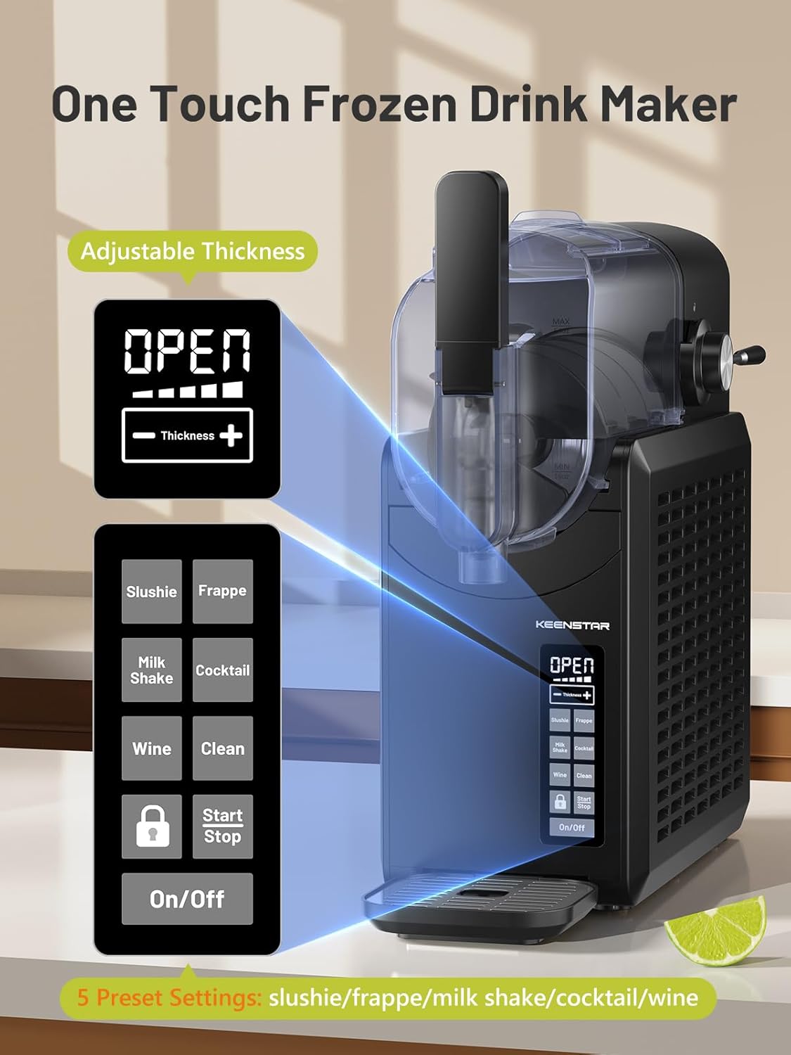 Máquina Granizados Hogar Profesional Autolimpieza 6 Programas