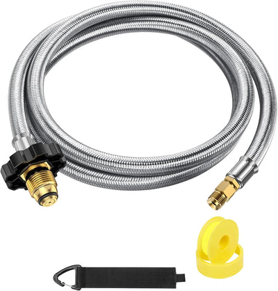 Extensión manguera propano 6ft POL x 1/4 pulg kit caravana