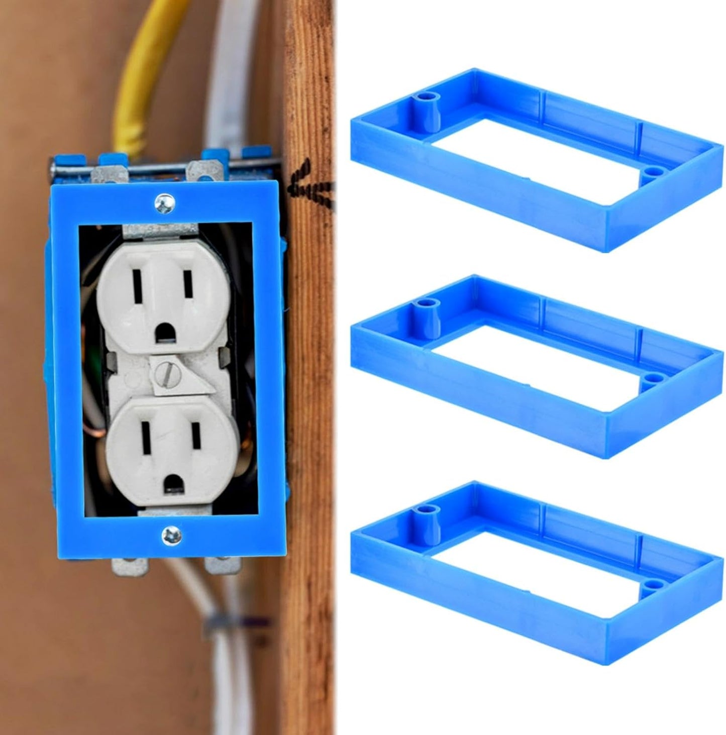 Extensor caja eléctrica 1/2pulg para hogar azul