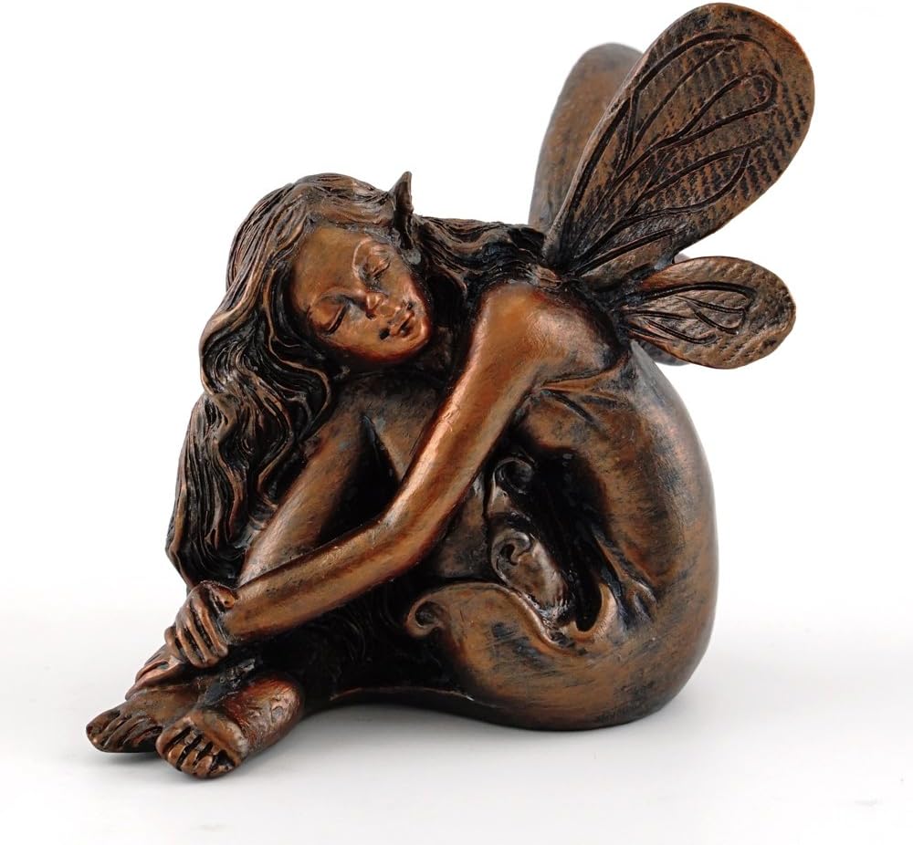 Estatua hadas siesta miniatura para jardín
