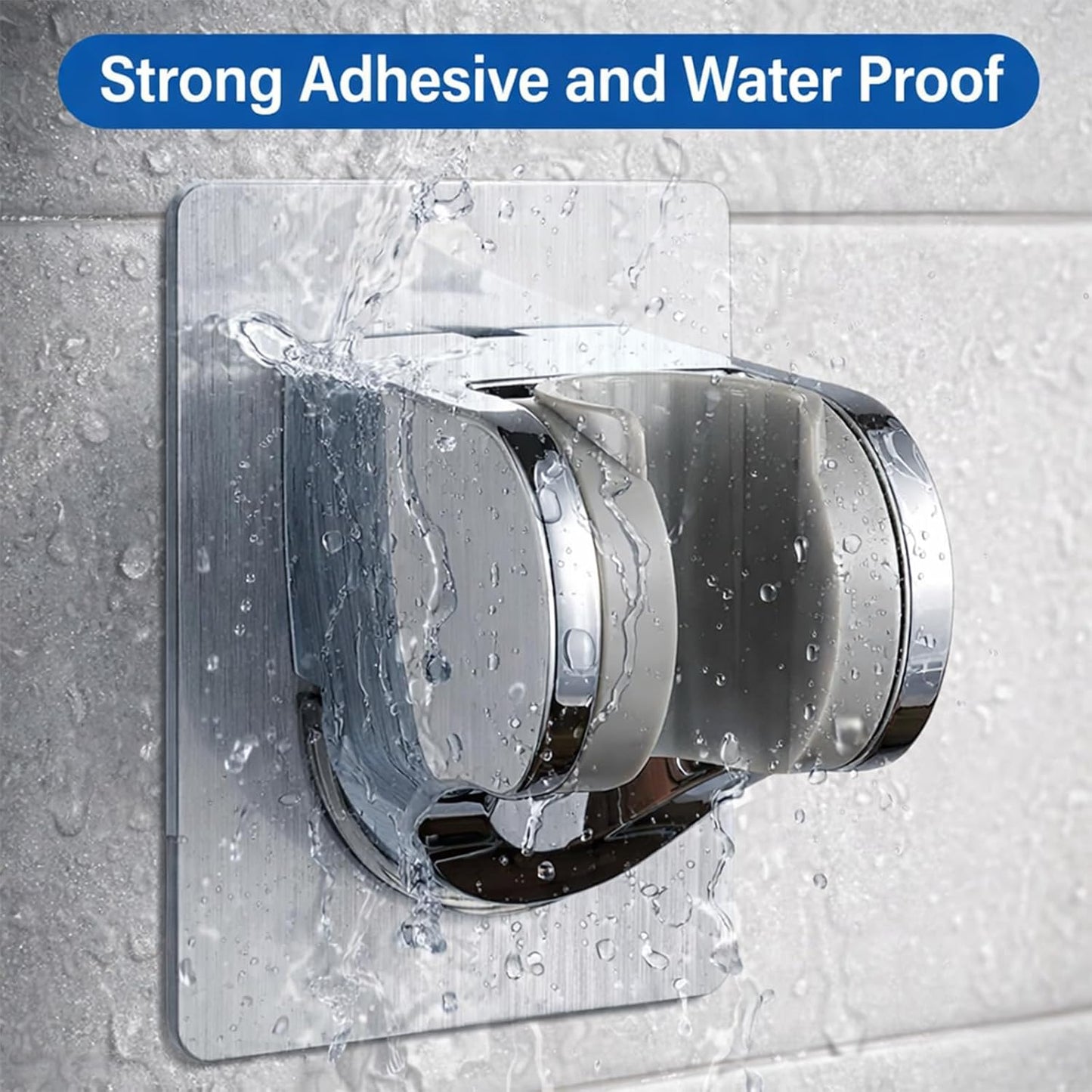 Soporte cabezal ducha ajustable adhesivo pared sin taladrar