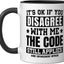 Taza cerámica para oficial de cumplimiento de código negro/blanco