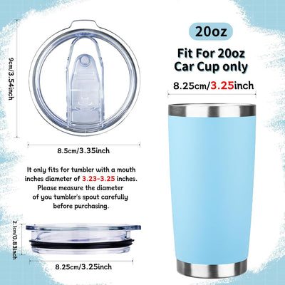 2 Tapas Silicona para Vaso 20oz Ajuste 3.23pulg