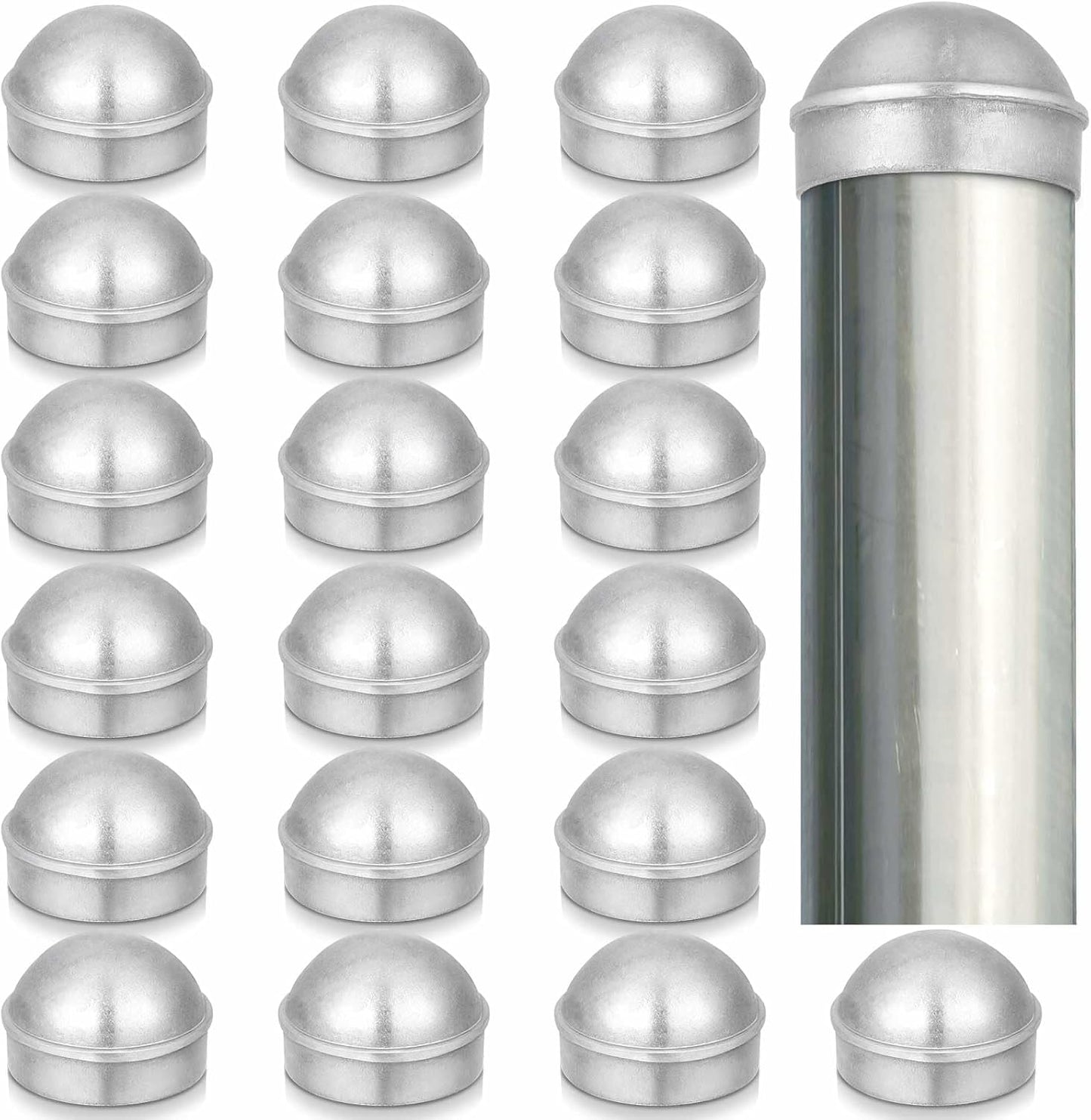 20 Pzas Tapas Postes Valla Cadena 2-7/8" Cúpula Redonda