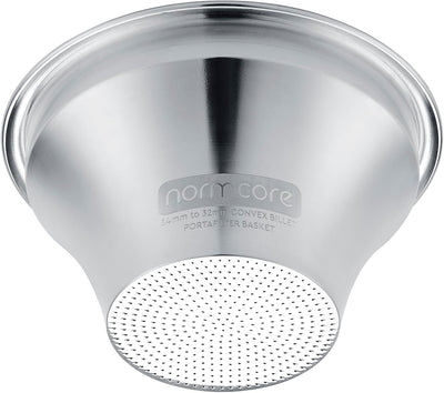 Cesta portafiltros espresso convexa geometría variable CNC