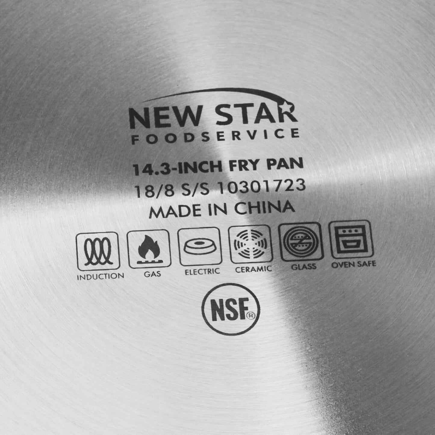 Sartén Acero Inox 14.3pulg Antiadherente Profundidad 2.5pulg