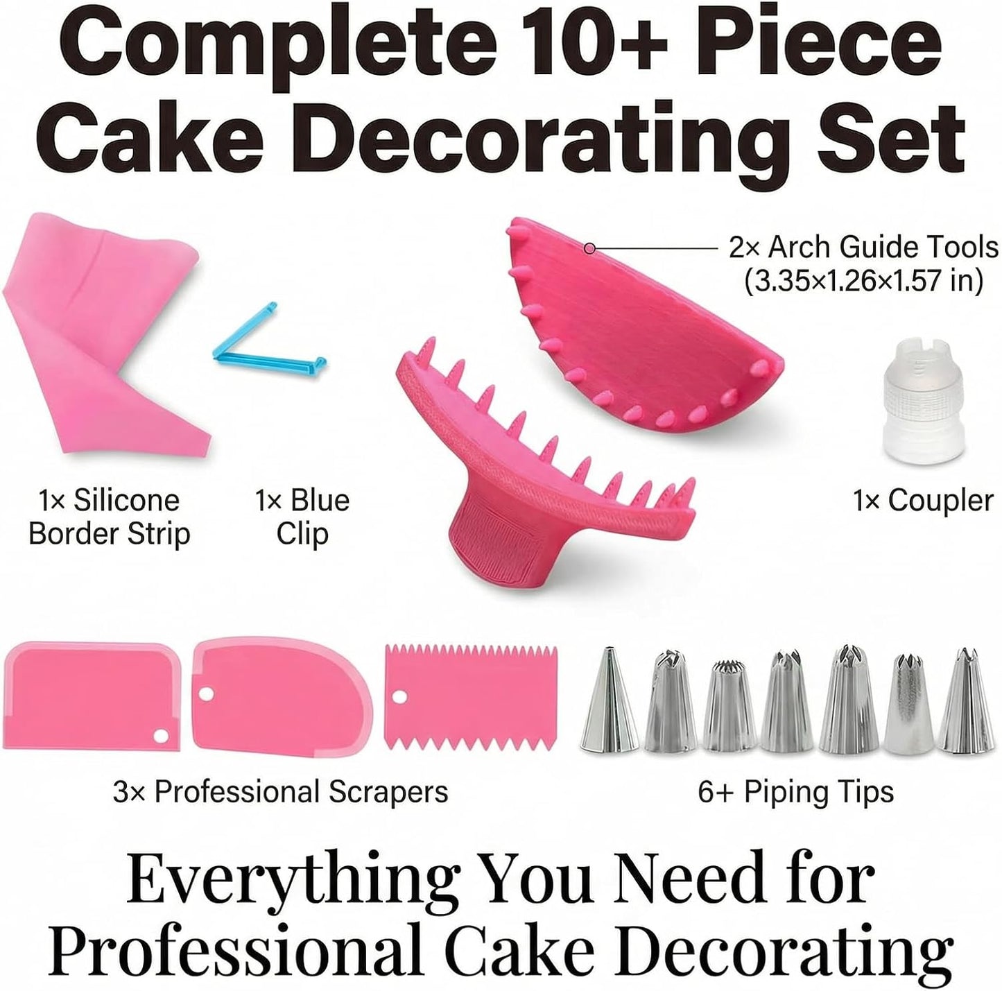 Guía para arcos de pastel y estencil para decorar pasteles 6-10 pulgadas