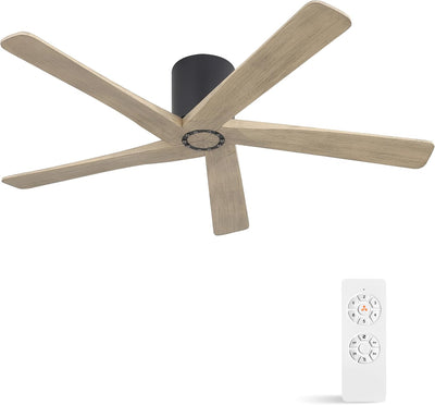 Ventilador techo CC 48pulg 5 aspas madera motor 6 vel rev