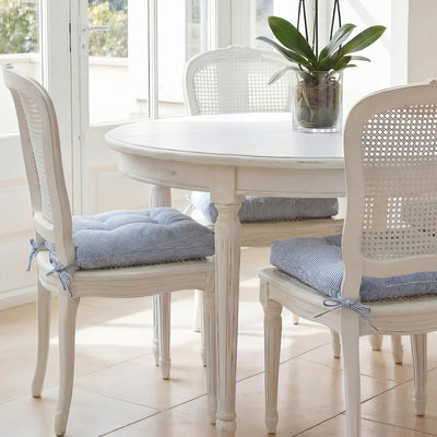 4 Pzas Cojines Silla con Lazos 16x15pulg Reversibles Hogar