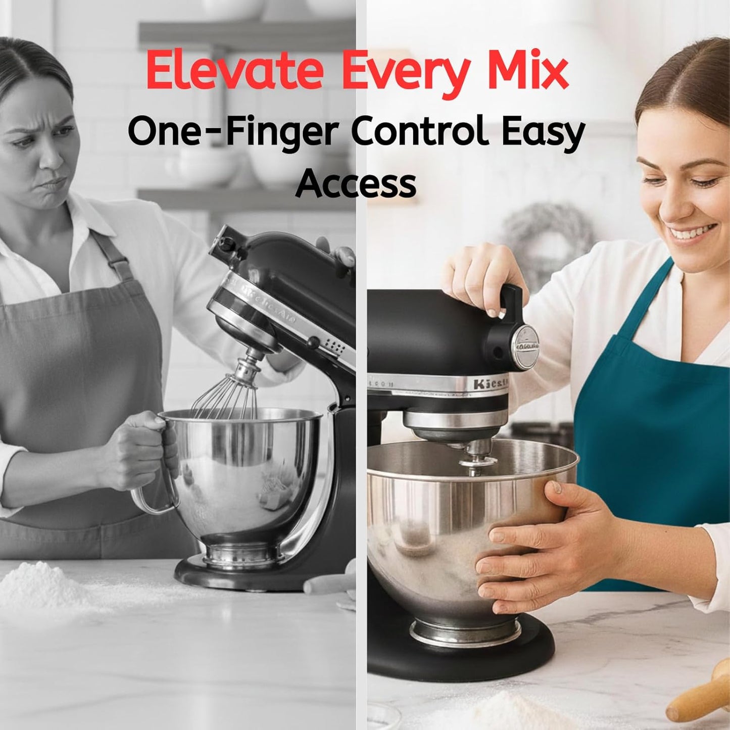 Mango de elevación de 1 dedo para mezcladores KitchenAid con agarre ergonómico