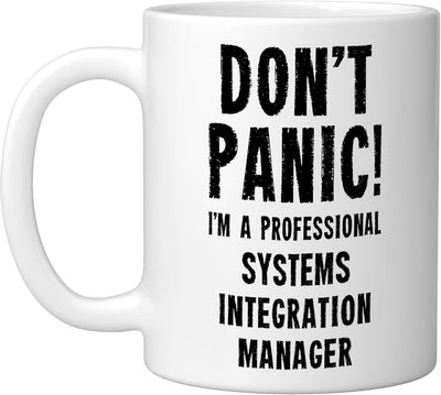 Taza Cerámica para Gestión de Sistemas Blanca