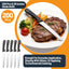 Set 200 Cuchillos Carne Acero Inox Hoja Dentada 8.39pulg