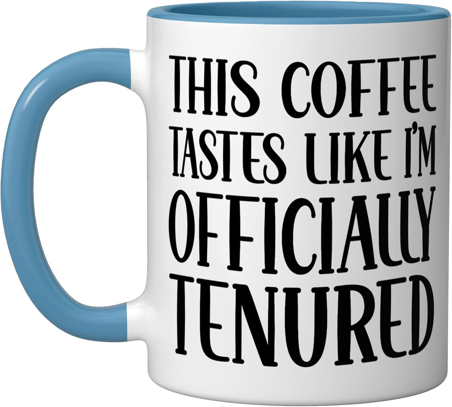 Taza de café cerámica para profesor titular azul/blanco