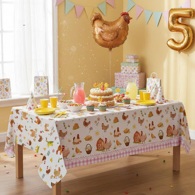Mantel plástico This Chick is One para baby shower