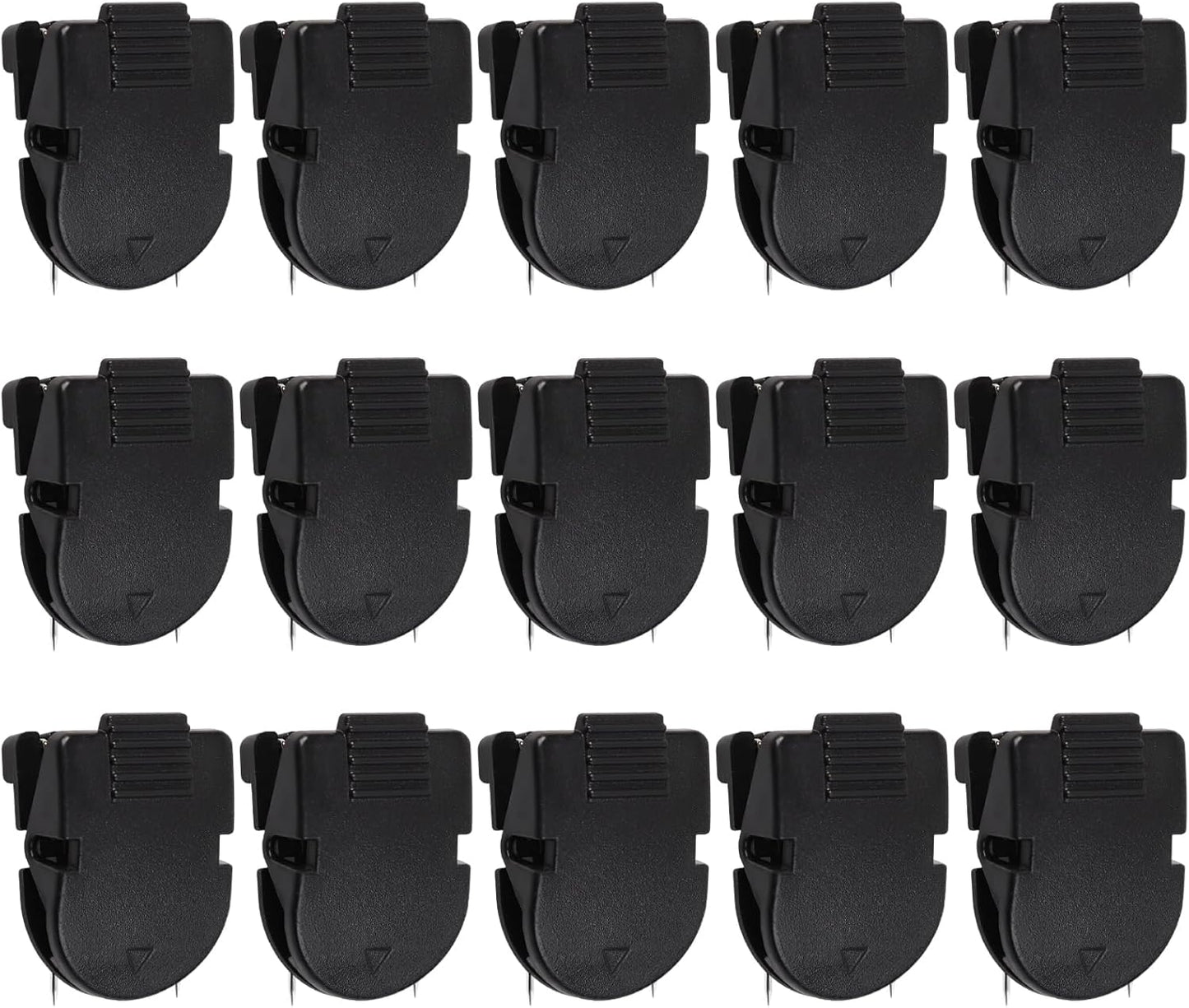 15 Pzas Pinchos Plástico para Paneles Oficina Negro