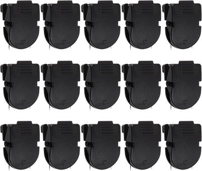 15 Pzas Pinchos Plástico para Paneles Oficina Negro