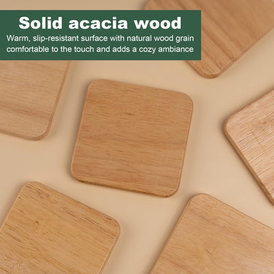 6 Posavasos Madera para Sala Cocina Dormitorio