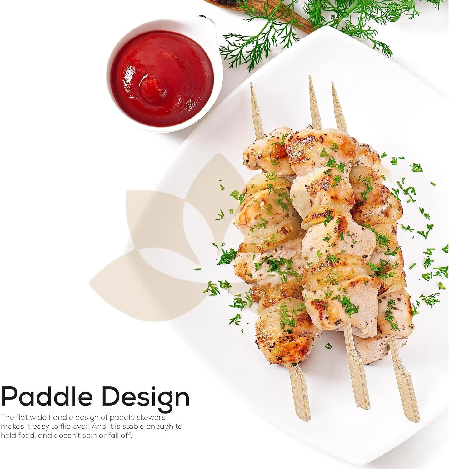 Juego brochetas madera para barbacoa 6pulg 100 unidades marrón