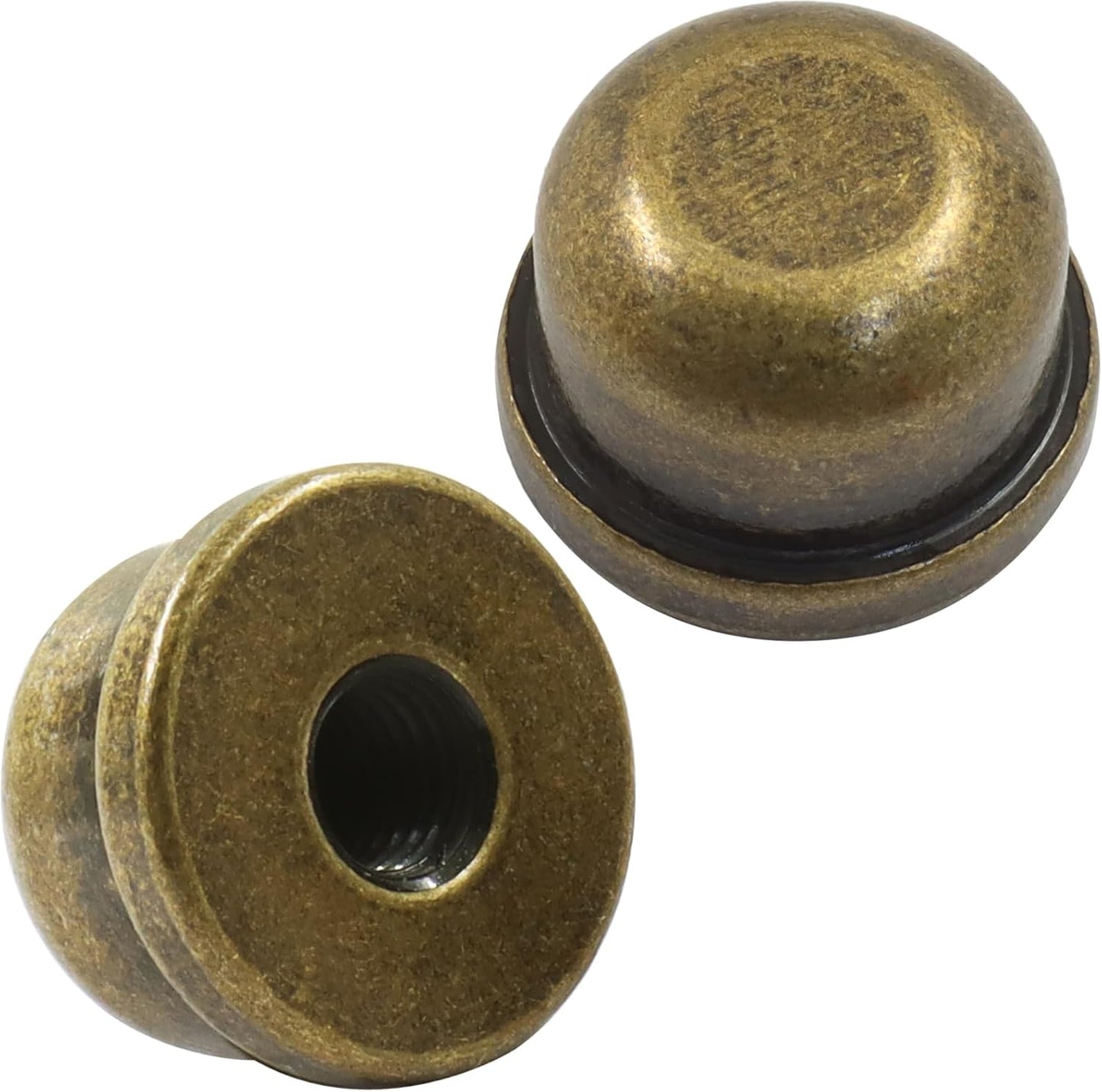 Pack 2 Pomos Metal Tapa Lámpara Rosca Bronce