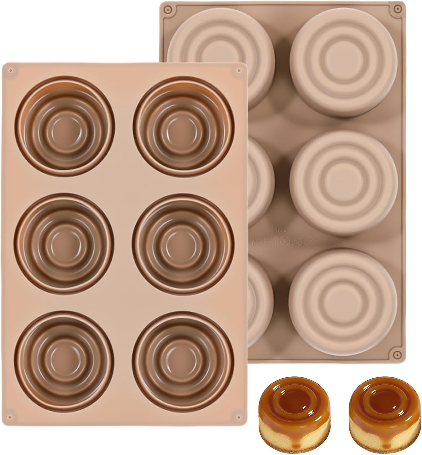 Moldes silicona mousse redondo 6 cavidades pasteles dulces