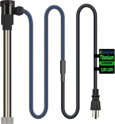 Calentador agua inmersión titanio 1000W para piscina inflable