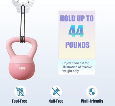 20 Ganchos Para Cuadros Yeso Soportan 44lb No Destructivos