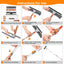 Limpiador ventanas 2en1 con poste extensión cabezal flexible 62pulg