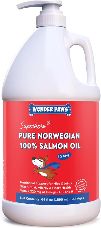Aceite salmón Omega 3 para perros piel pelaje articulaciones 64oz