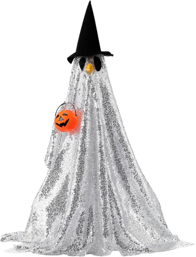 Disfraz ganso fantasma con bolsa calabaza 23pulg plástico