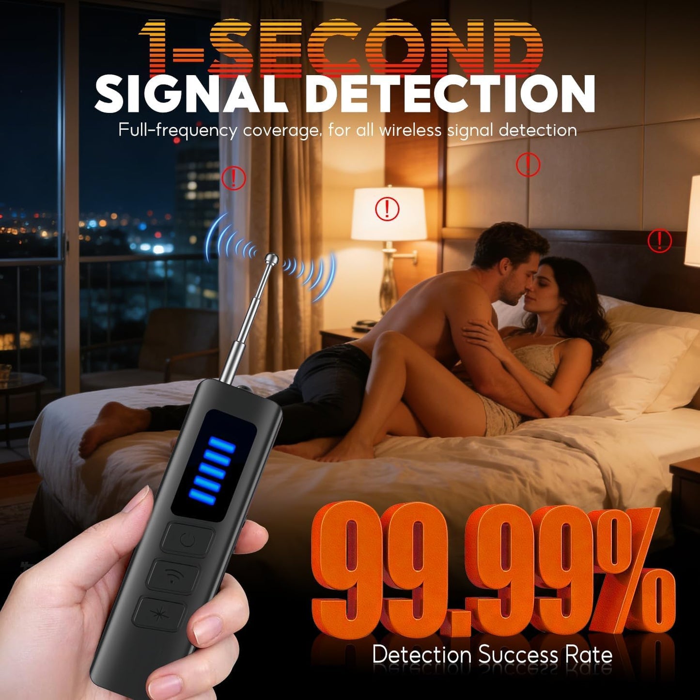 Detector cámaras ocultas señal inalámbrico coche oficina