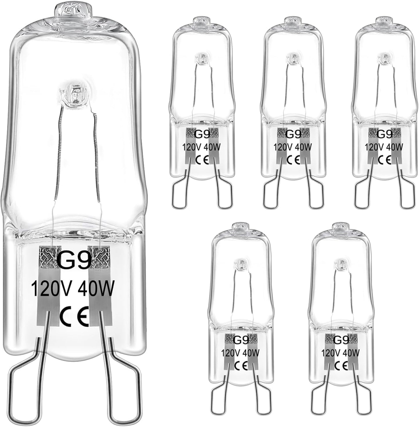 Bombillas G9 halógenas 40 W 120 V para horno microondas y campana