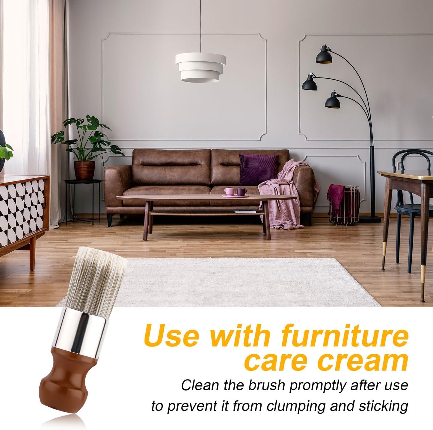Cepillo bálsamo muebles madera mango cómodo herramienta cuero