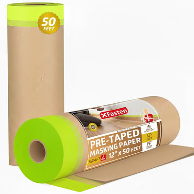 Papel enmascarar precintado 12pulg x50ft paq 2