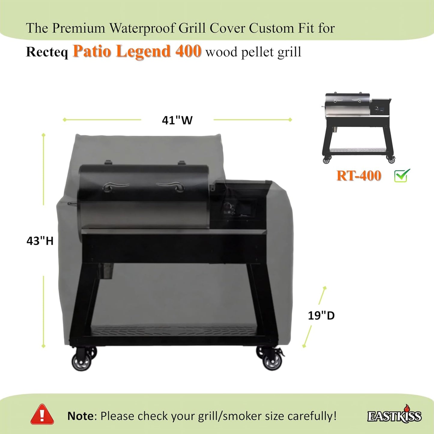 Cubierta parrilla pellets Rectec RT-400 resistente agua