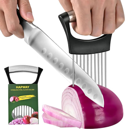 2 Pzas Cortador acero inox para cebolla tomate papa