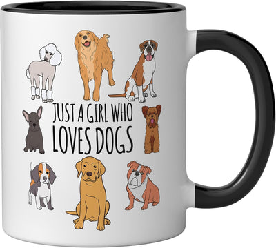 Taza Cerámica Tema Amantes Perros Negro/Blanco