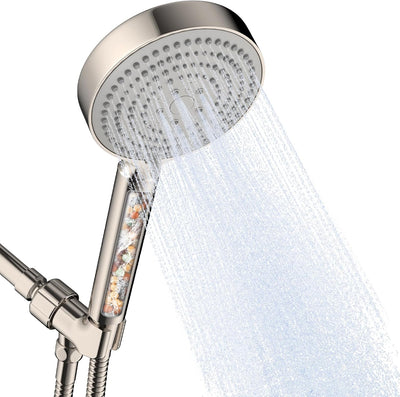 Cabezal ducha filtrado 20 etapas acero inox 60pulg 6 modos