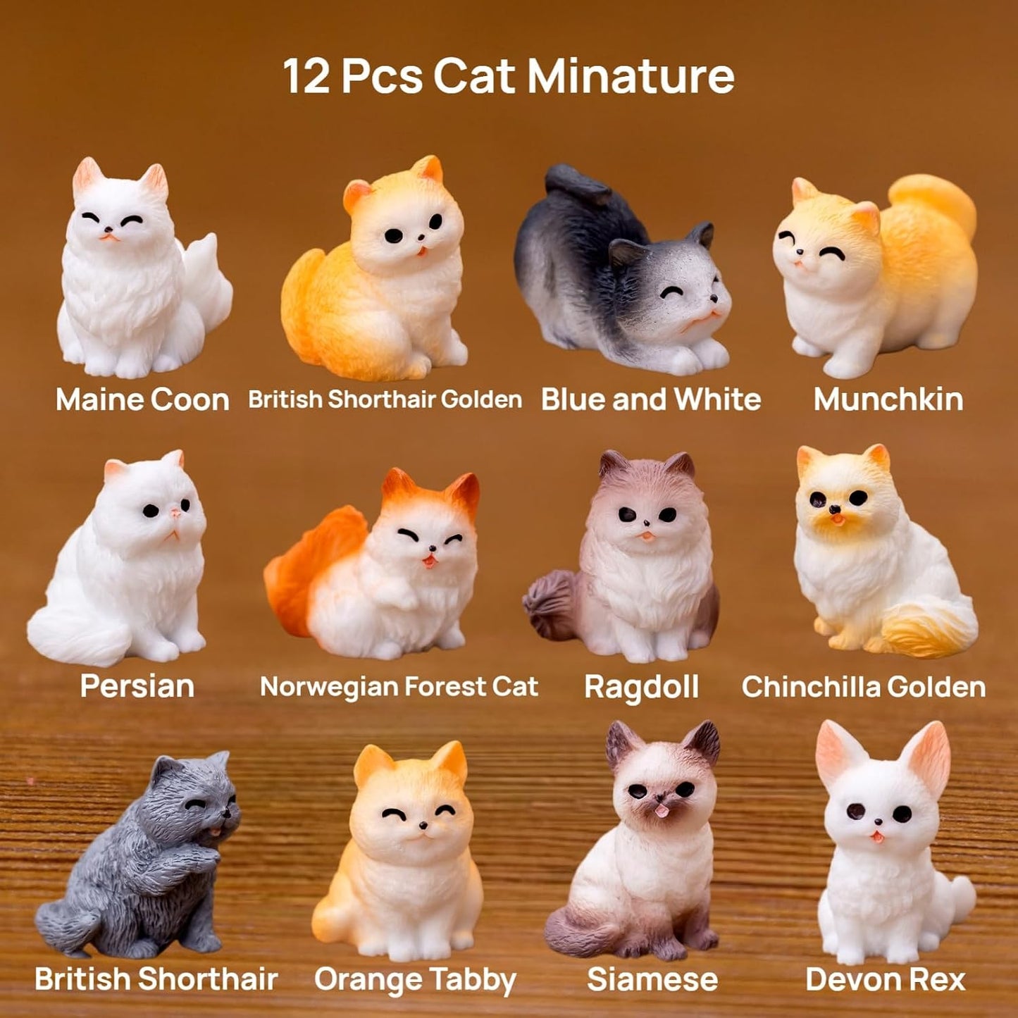 Set 24 figuras gato perro resina adornos pasteles decoración hogar