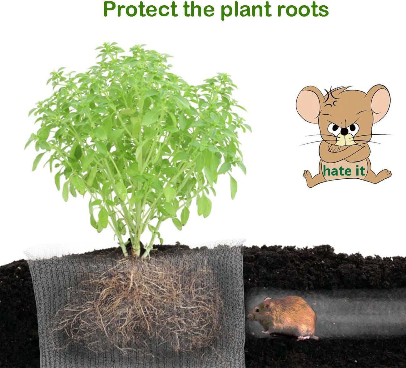 5 Cestas Alambre 3gal Protege Plantas de Topos