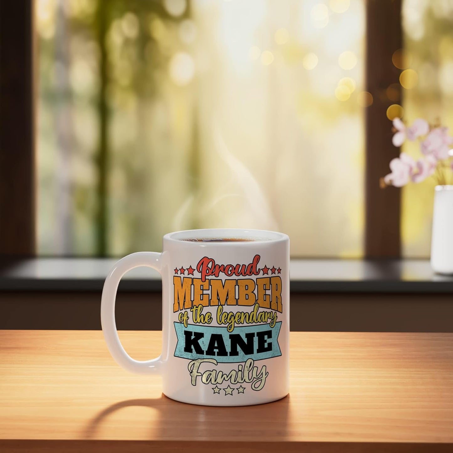 Taza cerámica Kane Family Kane en blanco